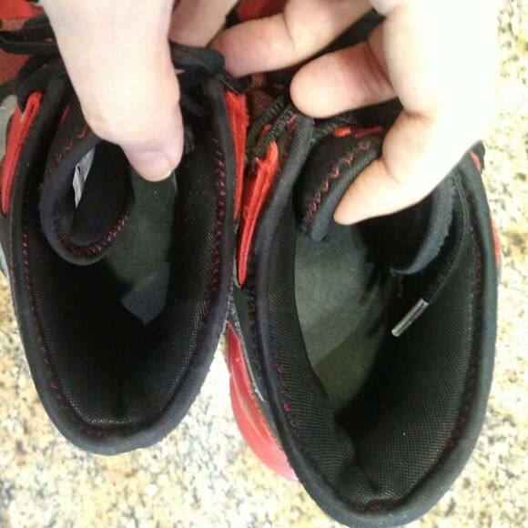 Mens 11.5 Nike AIR MAX IMPACT 2 Black Metallic Silver Red CQ9382 003 Basketball - Picture 9 of 12